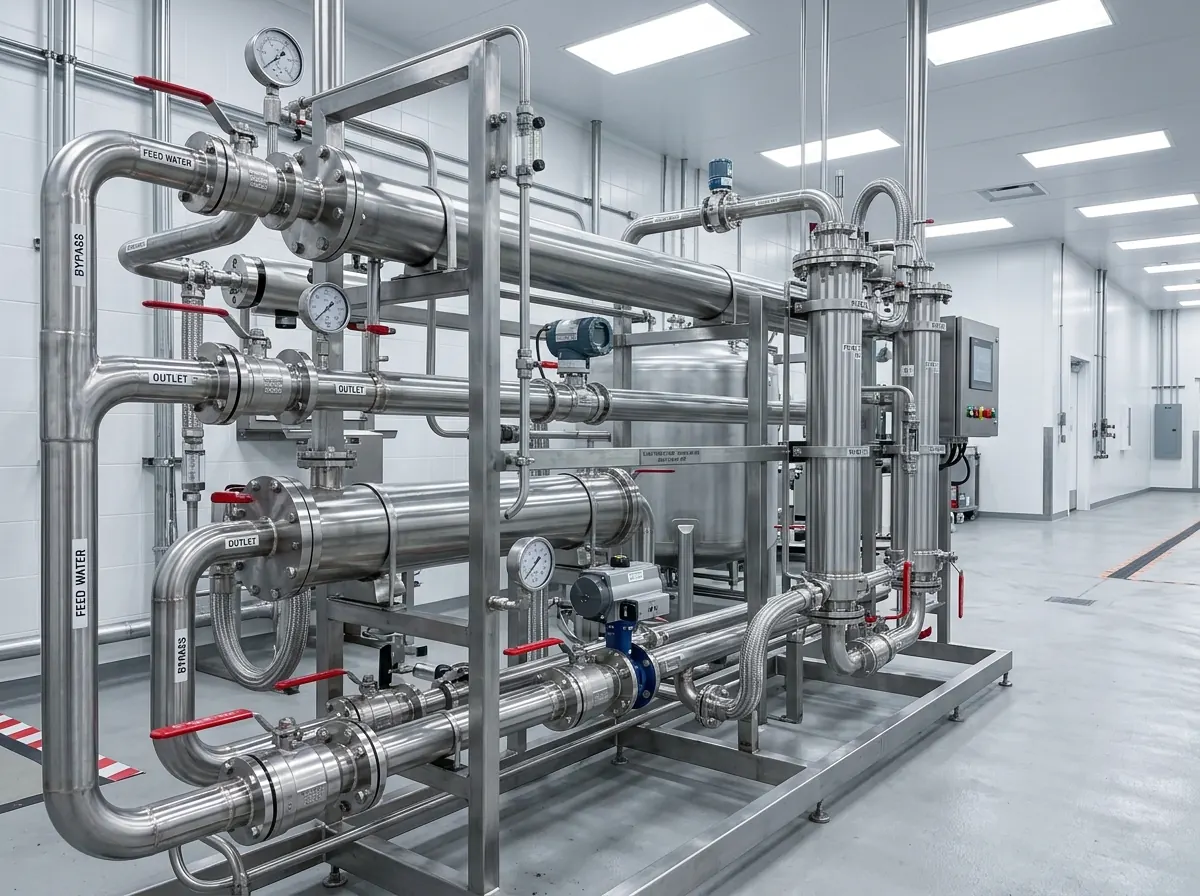 Water treatment ss piping